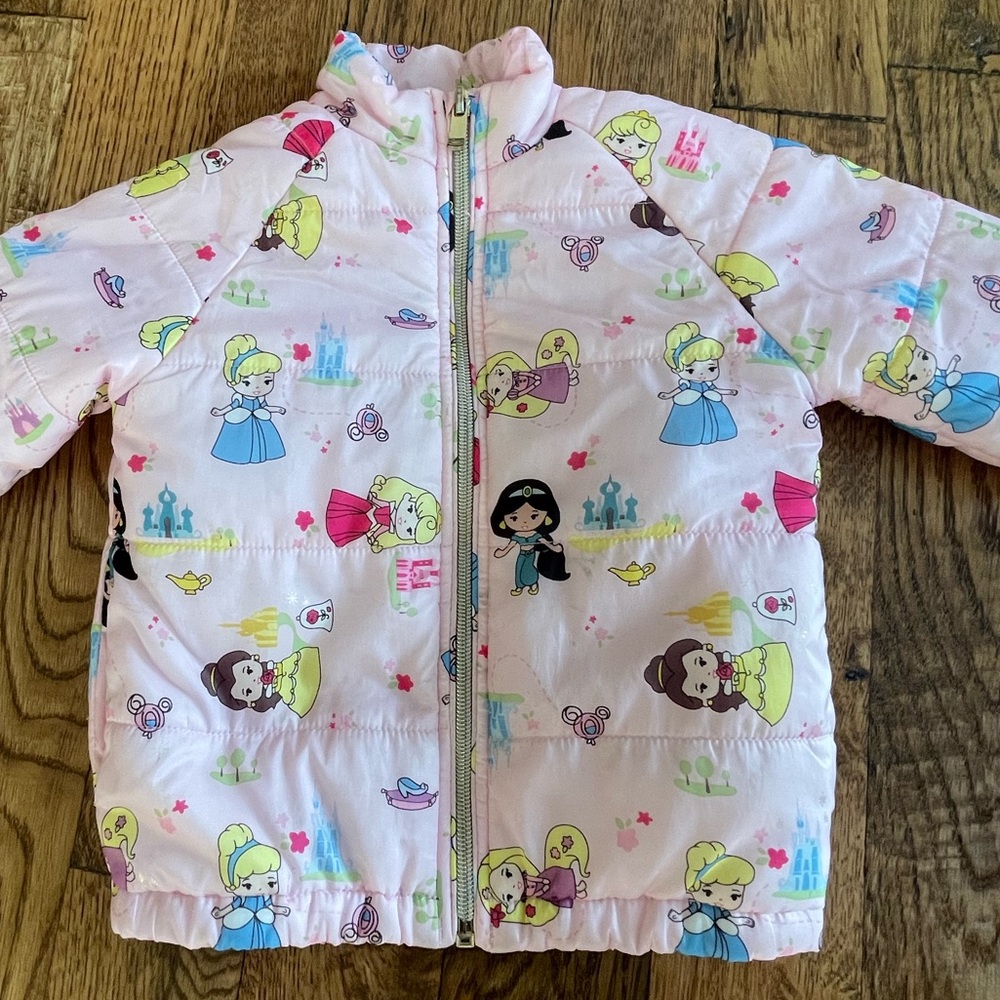 Disney Princess Toddler Puffer Coat Size 2